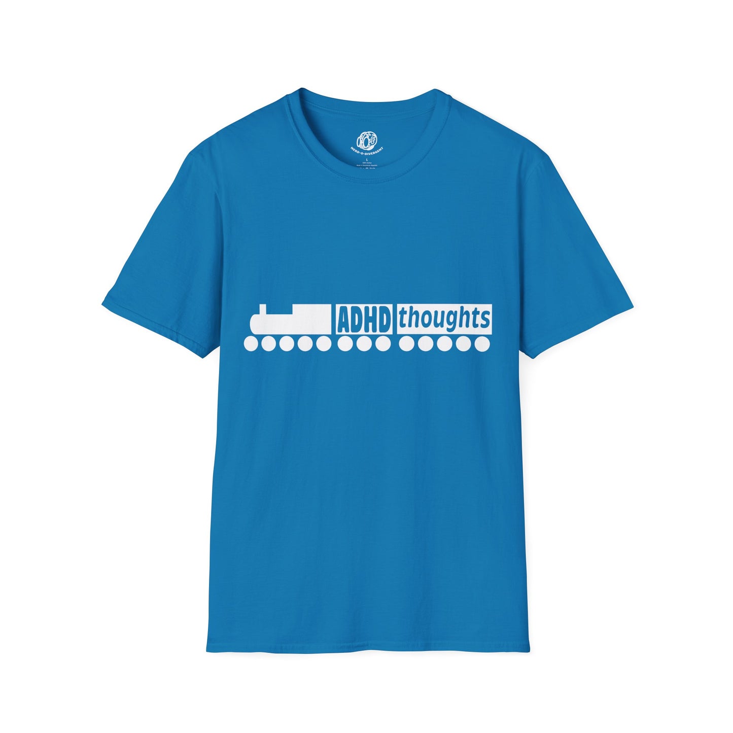"ADHD Thoughts Train" Unisex Softstyle T-Shirt