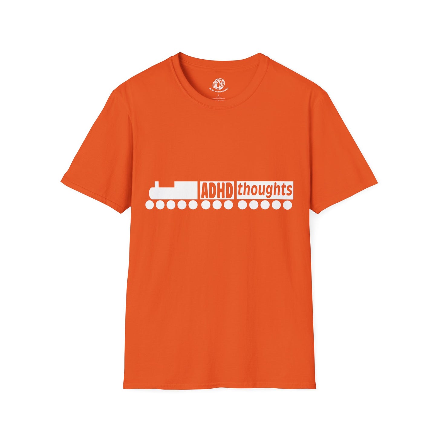 "ADHD Thoughts Train" Unisex Softstyle T-Shirt