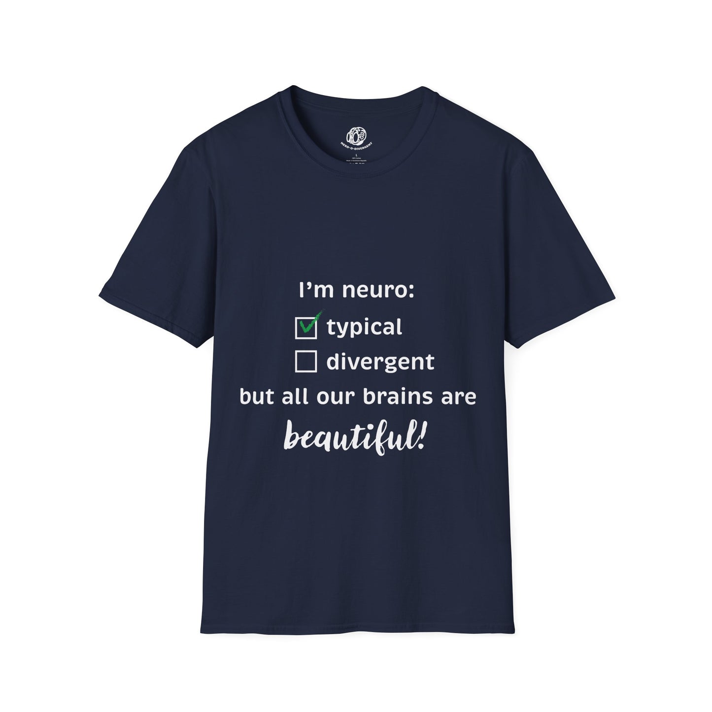 "Neurotypical Checkbox" Unisex Softstyle T-Shirt