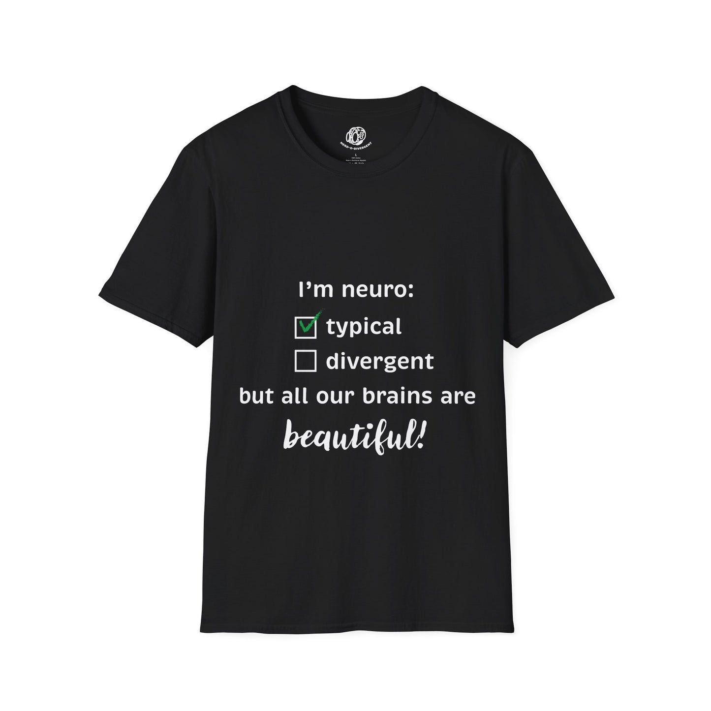 "Neurotypical Checkbox" Unisex Softstyle T-Shirt