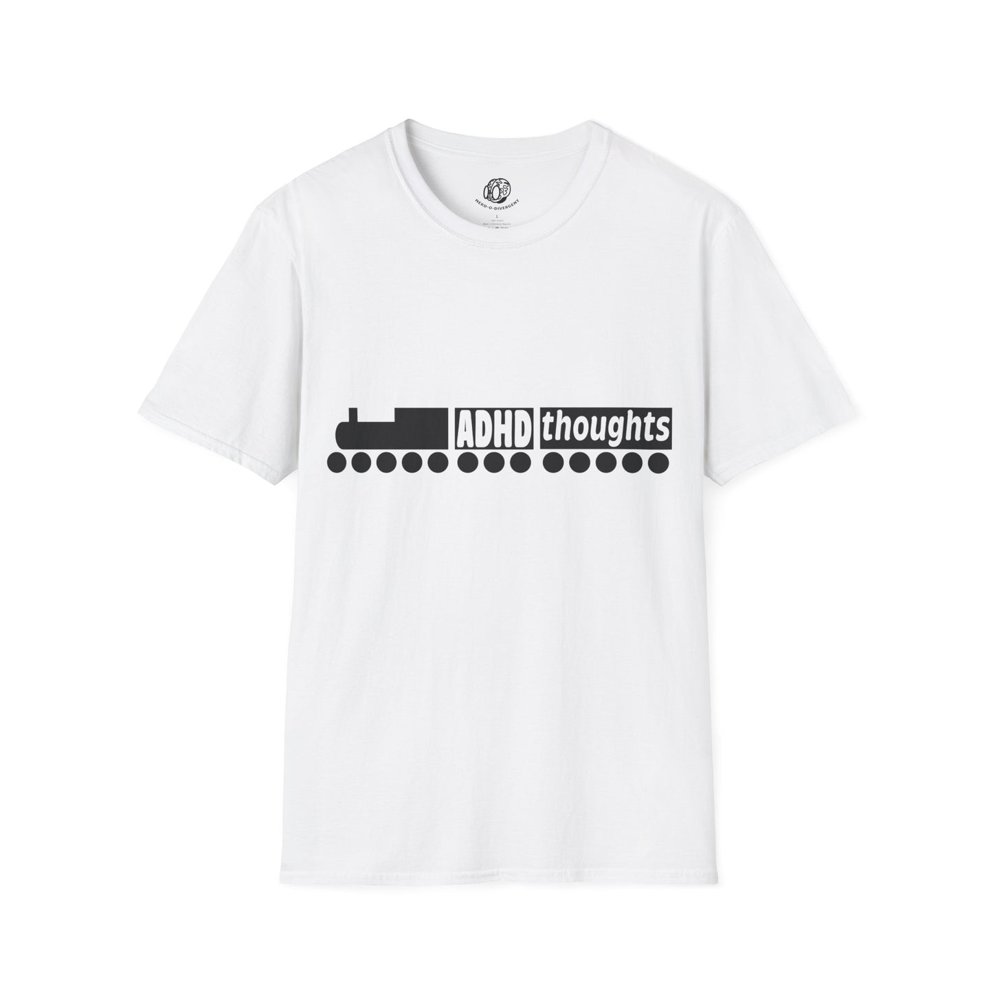"ADHD Thoughts Train" Unisex Softstyle T-Shirt