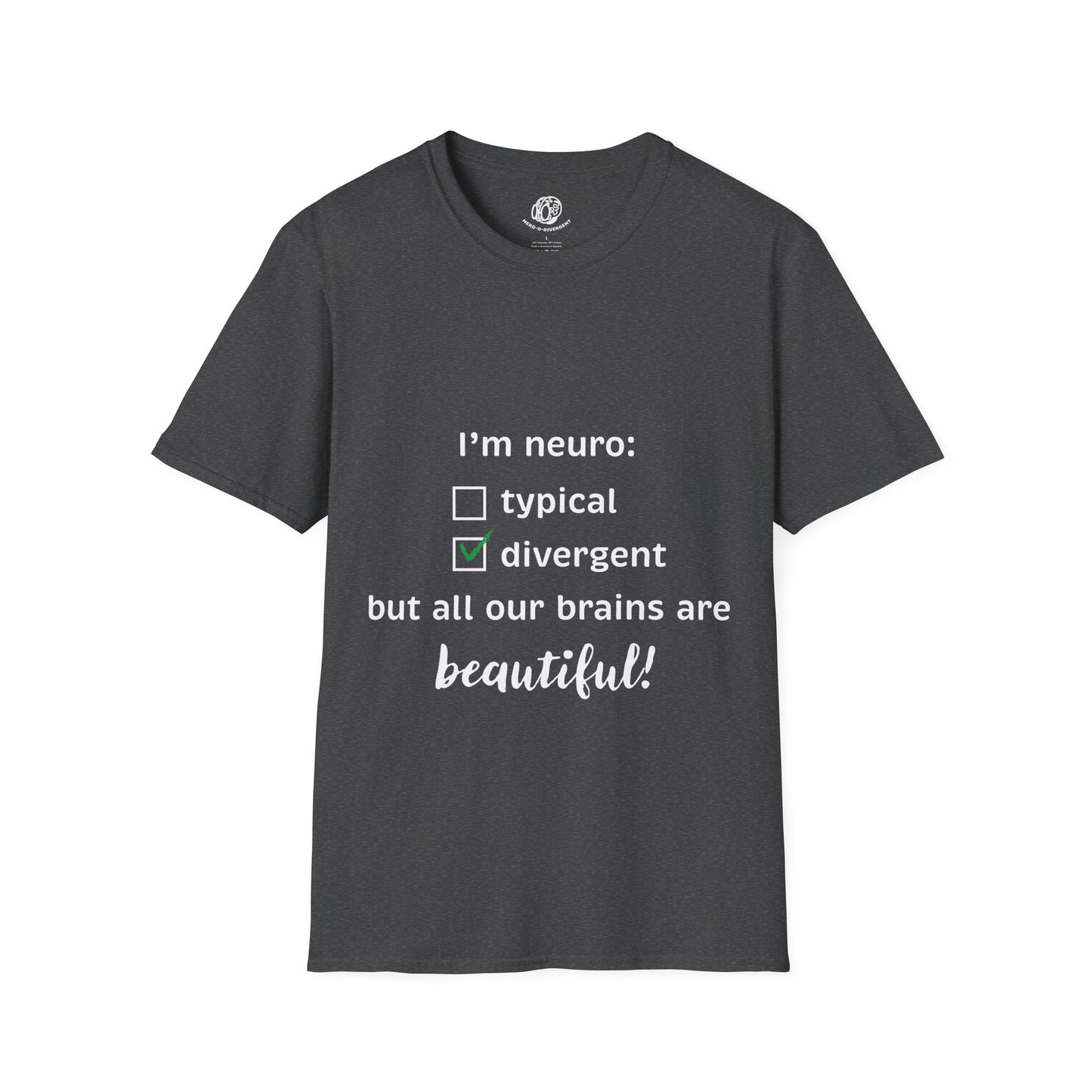 "Neurodivergent Checkbox" Unisex Softstyle T-Shirt