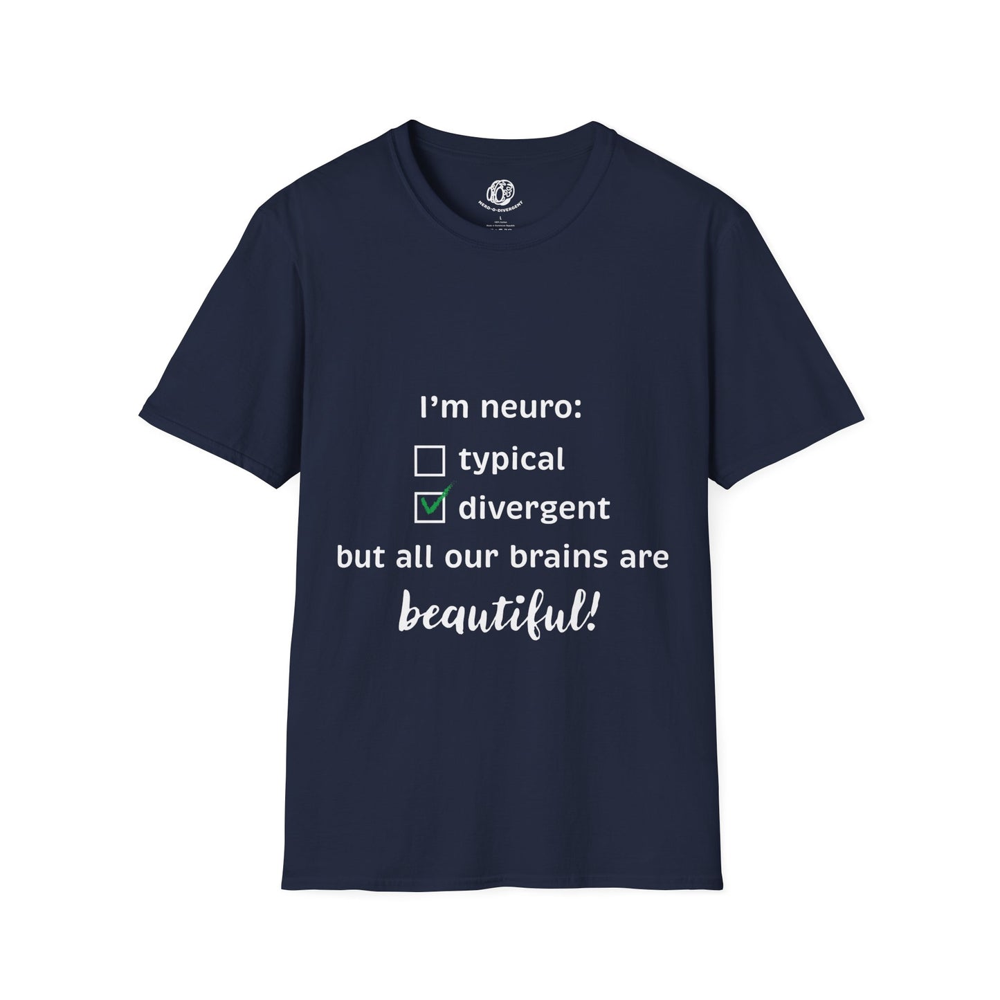 "Neurodivergent Checkbox" Unisex Softstyle T-Shirt