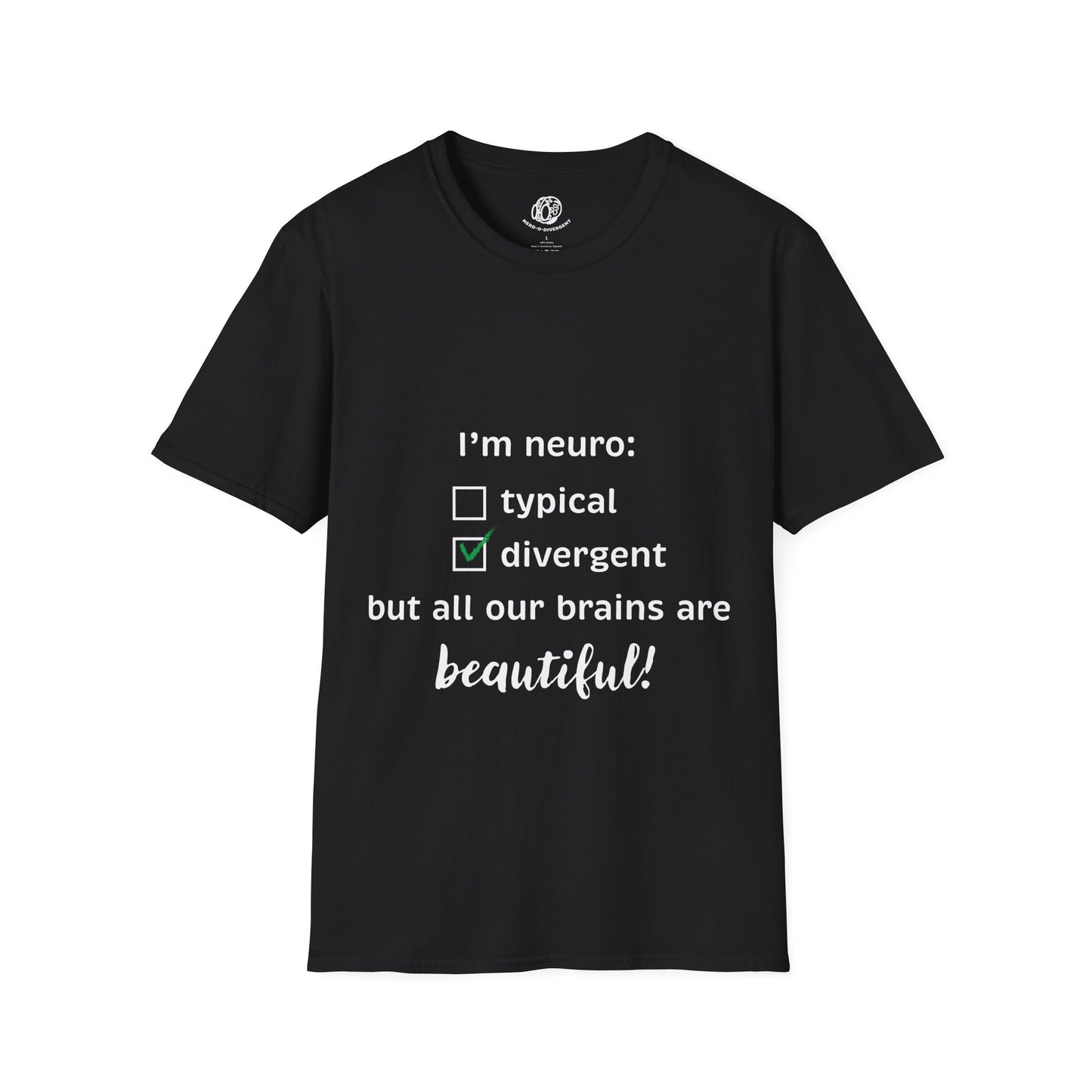 "Neurodivergent Checkbox" Unisex Softstyle T-Shirt