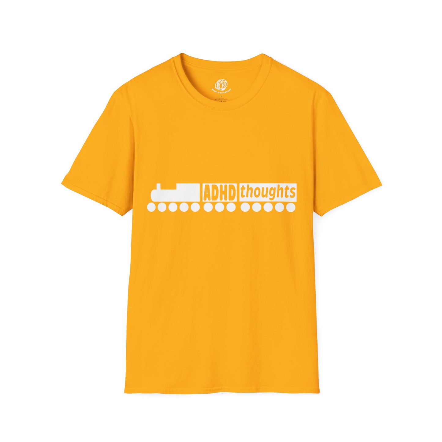 "ADHD Thoughts Train" Unisex Softstyle T-Shirt