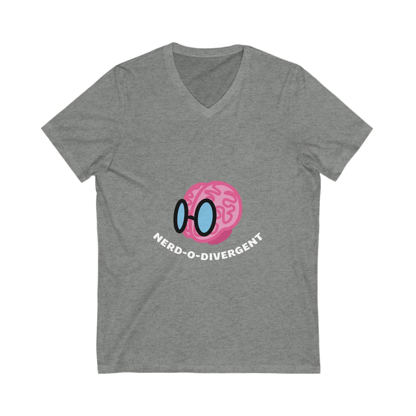 "Nerd-o-Divergent Main Logo" Unisex Jersey Short Sleeve V-Neck Tee