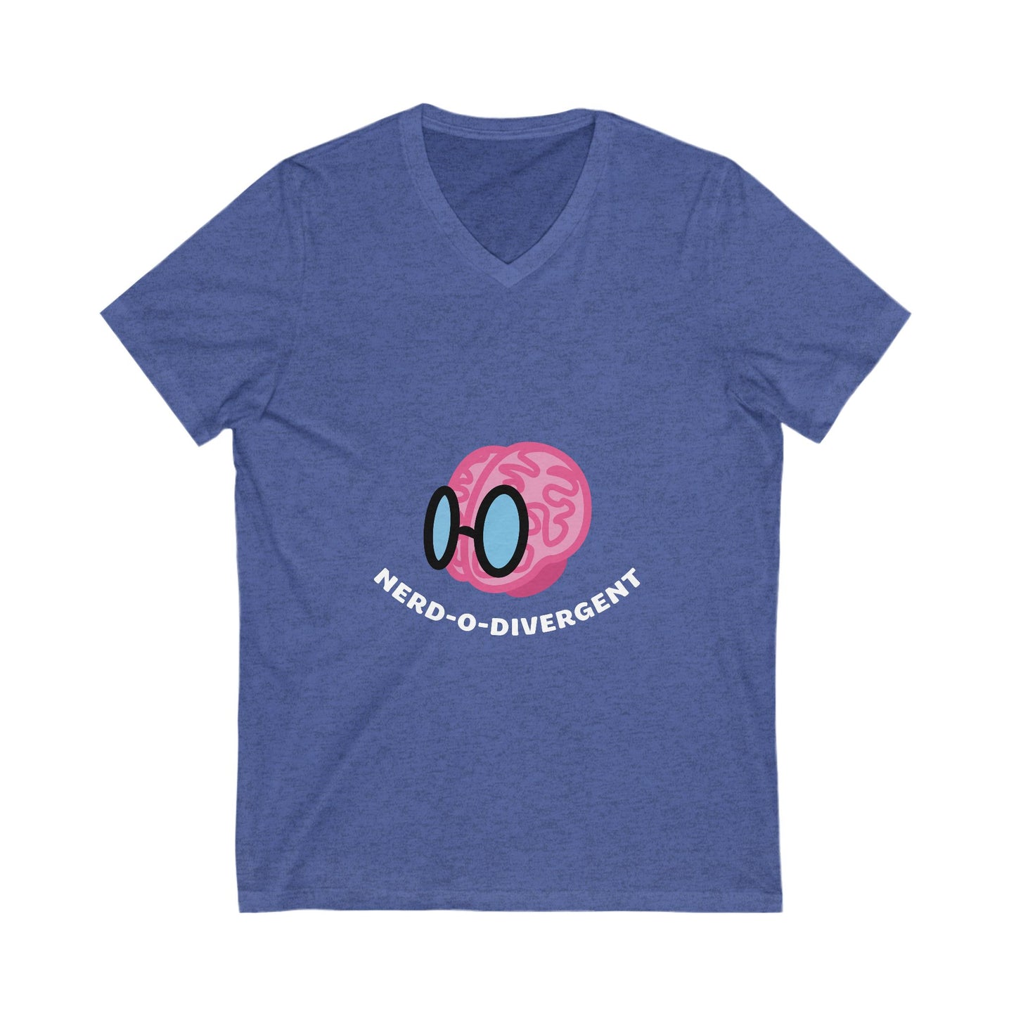 "Nerd-o-Divergent Main Logo" Unisex Jersey Short Sleeve V-Neck Tee