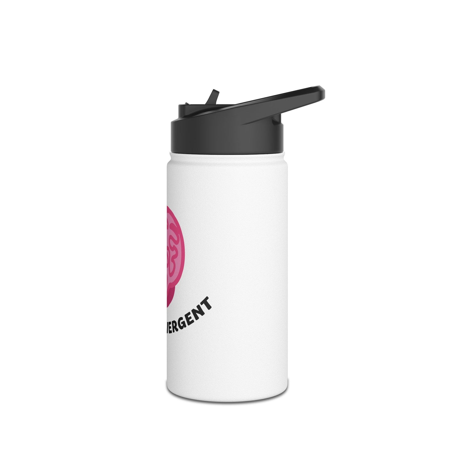 "Nerd-o-Divergent Main Logo" Stainless Steel Water Bottle, Standard Lid