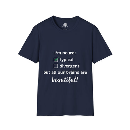 "Neurotypical Checkbox" Unisex Softstyle T-Shirt