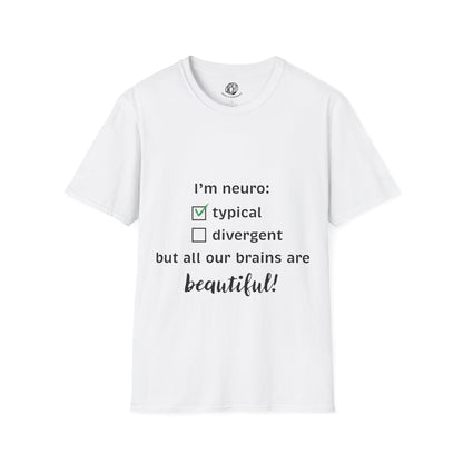 "Neurotypical Checkbox" Unisex Softstyle T-Shirt