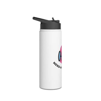 "Nerd-o-Divergent Main Logo" Stainless Steel Water Bottle, Standard Lid