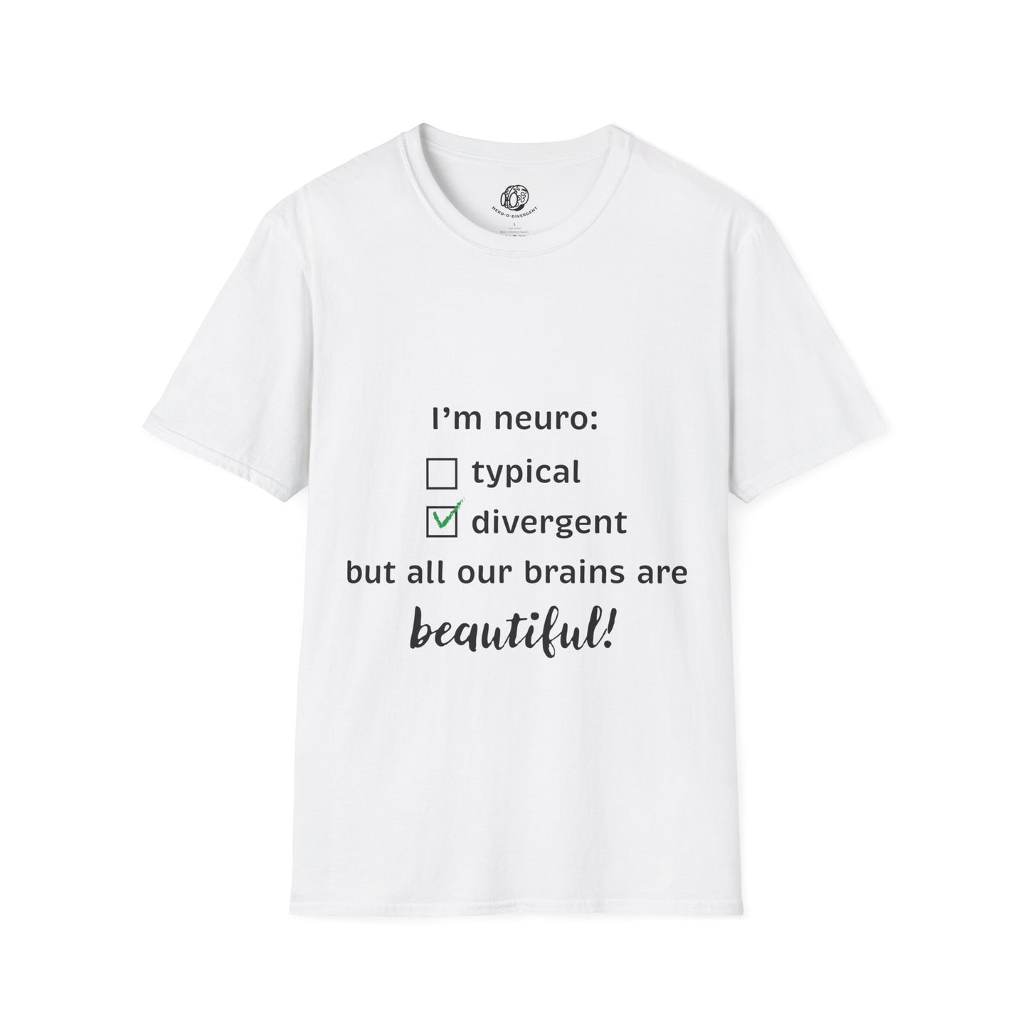 "Neurodivergent Checkbox" Unisex Softstyle T-Shirt
