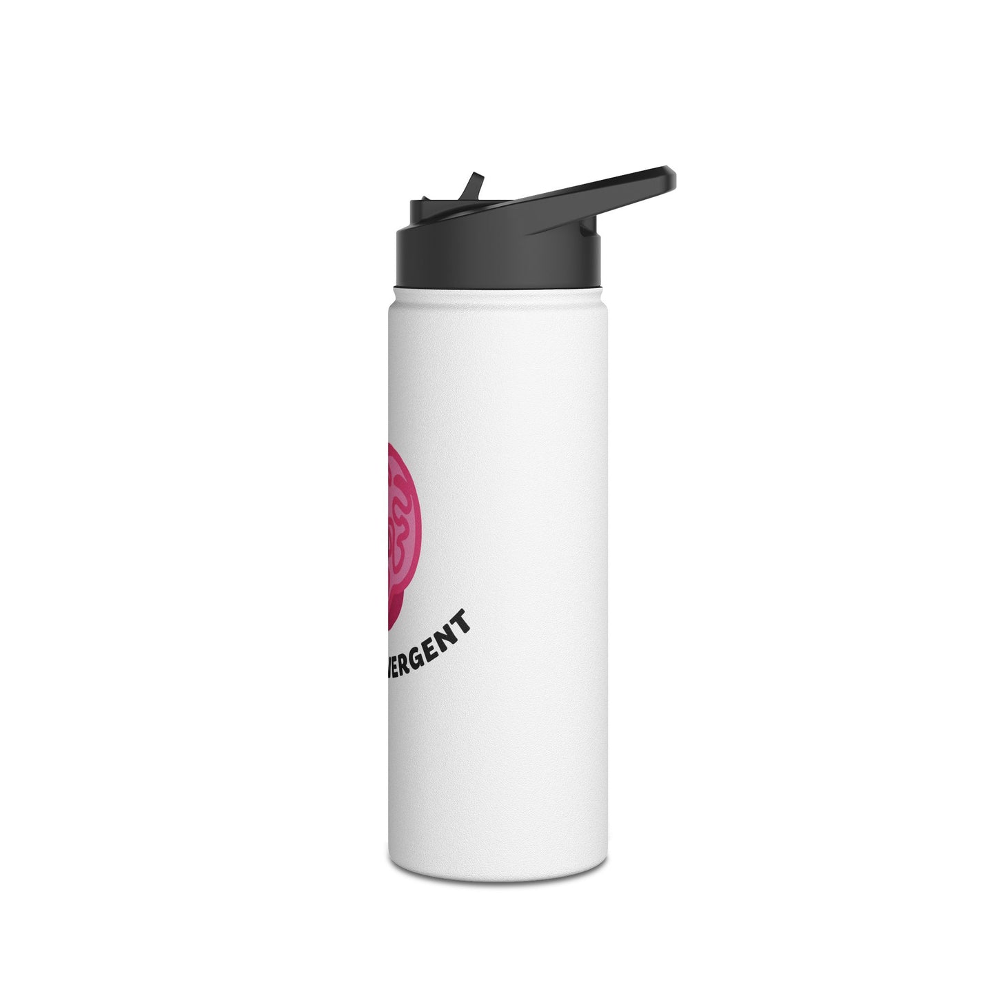 "Nerd-o-Divergent Main Logo" Stainless Steel Water Bottle, Standard Lid