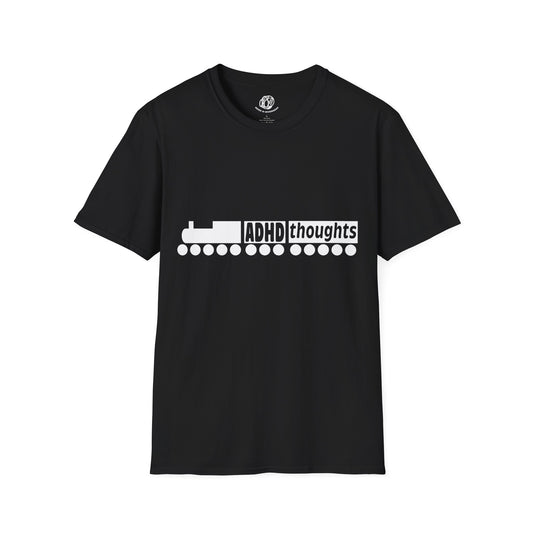 "ADHD Thoughts Train" Unisex Softstyle T-Shirt