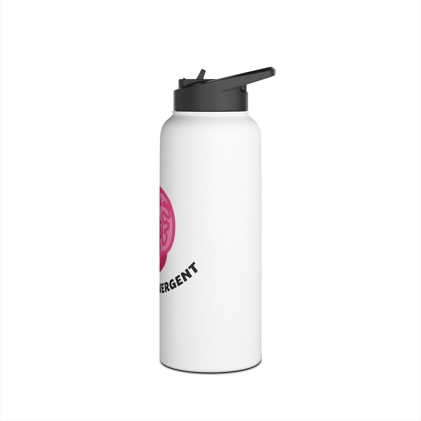"Nerd-o-Divergent Main Logo" Stainless Steel Water Bottle, Standard Lid