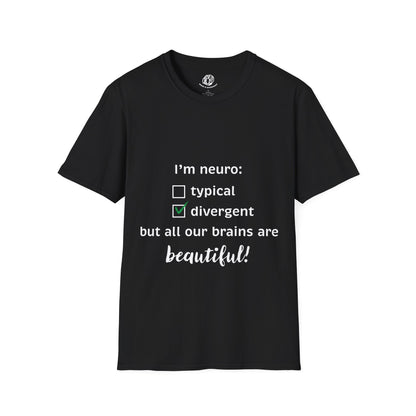 "Neurodivergent Checkbox" Unisex Softstyle T-Shirt