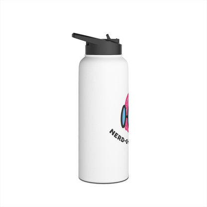 "Nerd-o-Divergent Main Logo" Stainless Steel Water Bottle, Standard Lid
