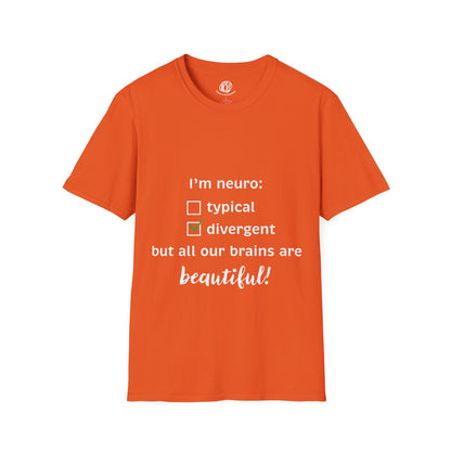 "Neurodivergent Checkbox" Unisex Softstyle T-Shirt