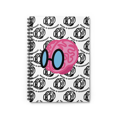 "Nerd-o-Divergent Main Logo" Patterned Spiral Notebook - Ruled Line